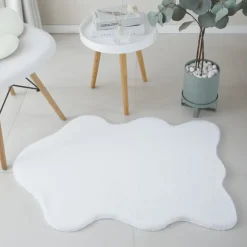 Caty Børnetæppe imiteret Fåreskind - Hvid