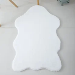 Caty Børnetæppe imiteret Fåreskind - Hvid