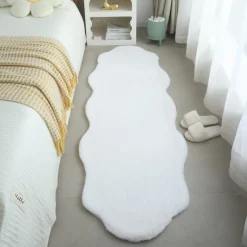 Caty Børnetæppe imiteret Fåreskind - Hvid