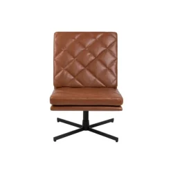 Cazar drejestol - Brun tekstillæder