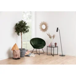 Center lounge stol grøn stof