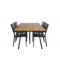 Chan Loungesæt - Havemøbelsæt - Sort,Natur