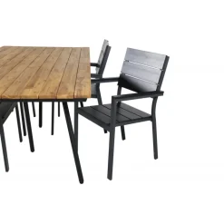 Chan Loungesæt - Havemøbelsæt - Sort,Natur