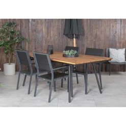 Chan Loungesæt - Havemøbelsæt - Sort,Natur