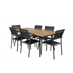 Chan Loungesæt - Havemøbelsæt - Sort,Natur