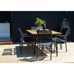 Chan Loungesæt - Havemøbelsæt - Sort,Natur