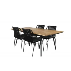 Chan Loungesæt - Havemøbelsæt - Sort,Natur