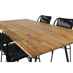 Chan Loungesæt - Havemøbelsæt - Sort,Natur