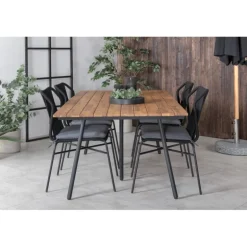 Chan Loungesæt - Havemøbelsæt - Sort,Natur