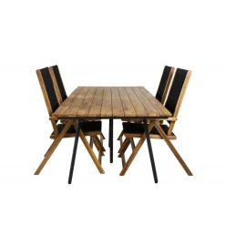 Chan Rundt Loungesæt - Havemøbelsæt - Sort,Natur