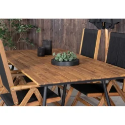 Chan Rundt Loungesæt - Havemøbelsæt - Sort,Natur