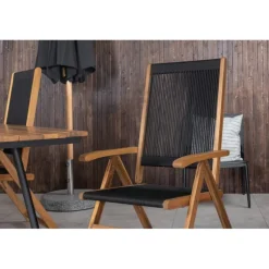 Chan Rundt Loungesæt - Havemøbelsæt - Sort,Natur