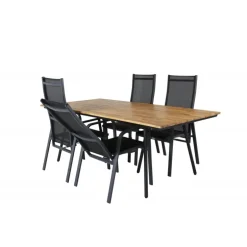 Chan t Loungesæt - Havemøbelsæt - Sort,Natur