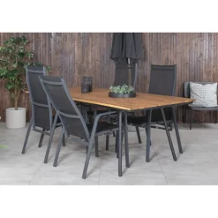 Chan t Loungesæt - Havemøbelsæt - Sort,Natur