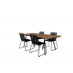 Chan t Loungesæt - Havemøbelsæt - Sort,Natur