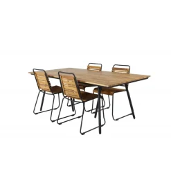 Chan t Loungesæt - Havemøbelsæt - Sort,Natur