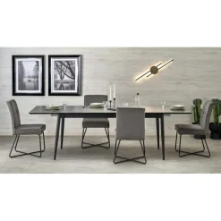 CHARLES bord Grå marmor / Sort