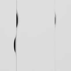 Charlie klædeskab 147 cm 3 låger + 3 skuffer - Hvid/Eg