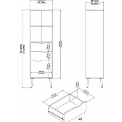 Charlie Reol 2 skuffer+ 1 låge