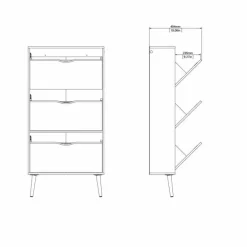 Charlie Skoskab m. 3 skuffer