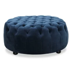 Chesterfield Cambridge Blå velour PUF