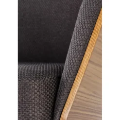 CHILLOUT lænestol MørkeGrå / amerikansk Valnød, ben - Sort