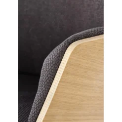 CHILLOUT lænestol MørkeGrå / Naturlig eg, ben - Sort