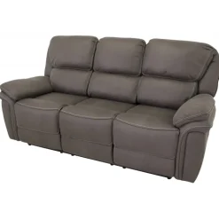 Christopher 3 pers Recliner Sofa - Grå Ruskindsblød mikrofiber