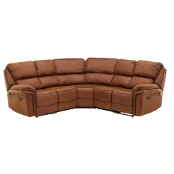 Christopher Recliner hjørnesofa - Brun Ruskindsblød mikrofiber