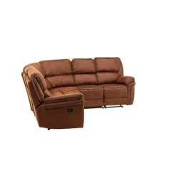 Christopher Recliner hjørnesofa - Brun Ruskindsblød mikrofiber