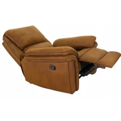 Christopher Recliner Lænestol - Cognac Ruskindsblød mikrofiber