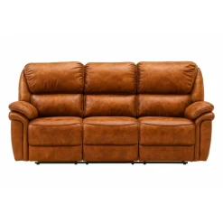 Christopher Recliner Sofa - Cognac Ruskindsblød mikrofiber