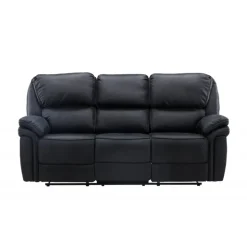 Christopher Recliner Sofa - Sort Ruskindsblød mikrofiber