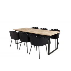 Cirebon e Spisestue Sæt - Sort og Natur