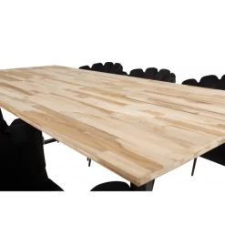 Cirebon e Spisestue Sæt - Sort og Natur