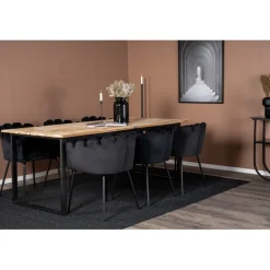 Cirebon e Spisestue Sæt - Sort og Natur