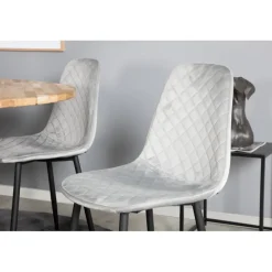 Cirebon Rundt Spisebordssæt - Sort, Grå og Natur