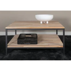 Cirebon Sofabord 80 x 80 cm - Teak & Stå