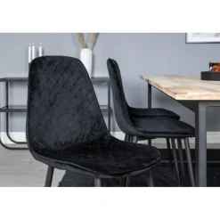 Cirebon Spisebordssæt - Sort og Natur