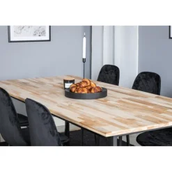 Cirebon Spisebordssæt - Sort og Natur