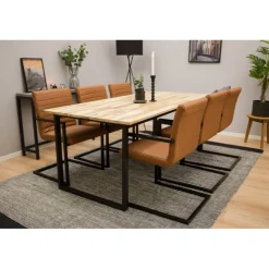 Cirebon t Spisebordssæt - Sort og Brun