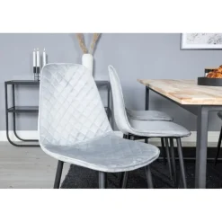 Cirebon t Spisebordssæt - Sort, Grå og Natur