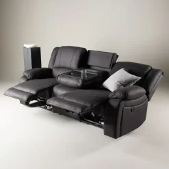 Comfort 3 personers el-recliner sofa med indbygget fodskammel og kopholder