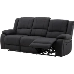 Comfort 3 personers el-recliner sofa med indbygget fodskammel og kopholder