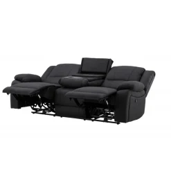 Comfort 3 personers el-recliner sofa med indbygget fodskammel og kopholder