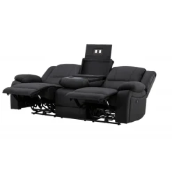 Comfort 3 personers el-recliner sofa med indbygget fodskammel og kopholder