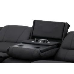 Comfort 3 personers el-recliner sofa med indbygget fodskammel og kopholder