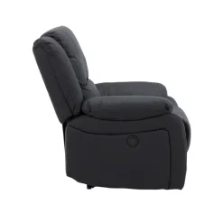 Comfort recliner lænestol, med indbygget fodskammel - sort