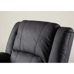 Comfort recliner lænestol, med indbygget fodskammel - sort