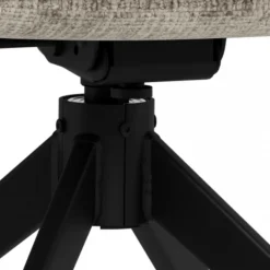 Comfort spisebordsstol med armlæn – drejefunktion med retur og vippefunktion – Juto stof grå